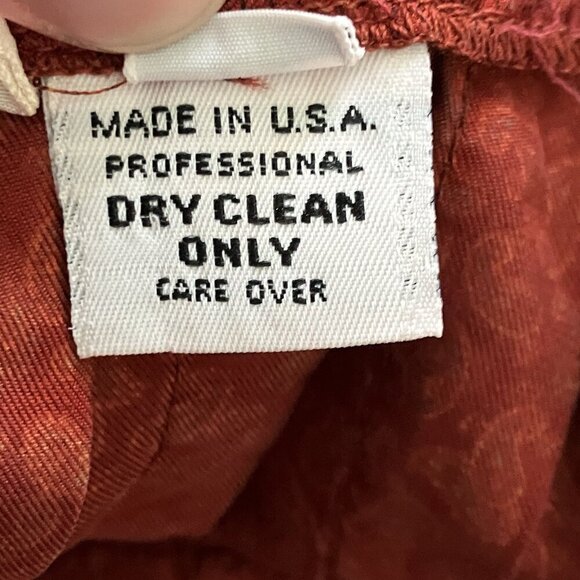 Vintage Silk Midi Skirt Womens Paisley Pleated 70s Made in USA Boho Hippie - Picture 6 of 9